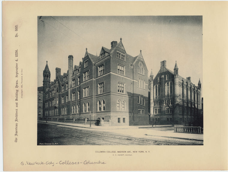 Columbia College, Madison Ave., New York, N.Y