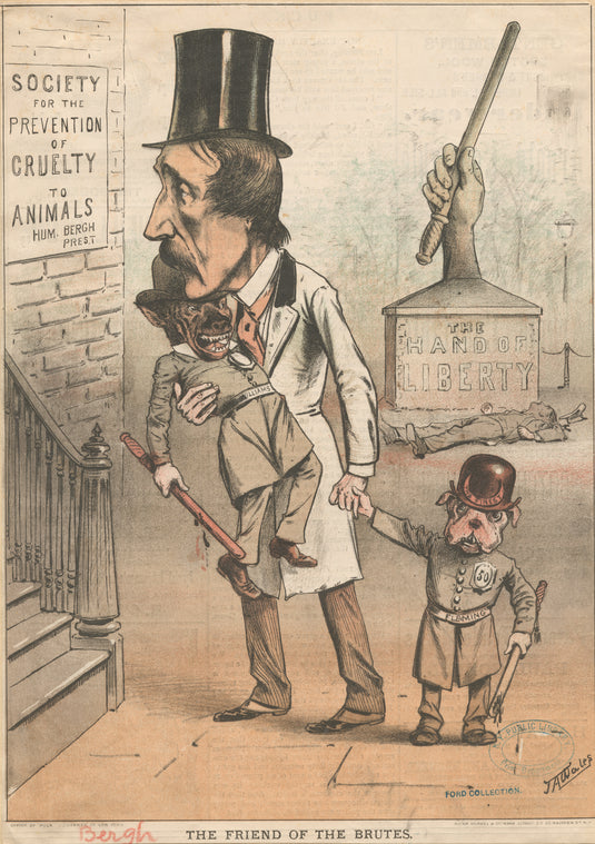 The friend of the brutes [cartoon from Puck].