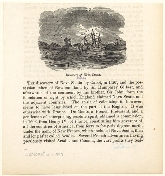 Discovery of Nova Scotia