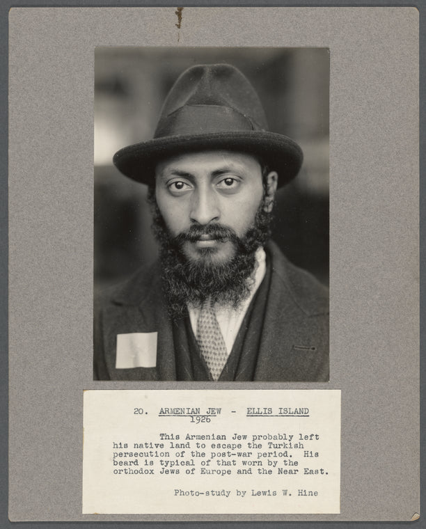 Shalom Nadoff, a Yemeni rabbi, Ellis Island, 1926