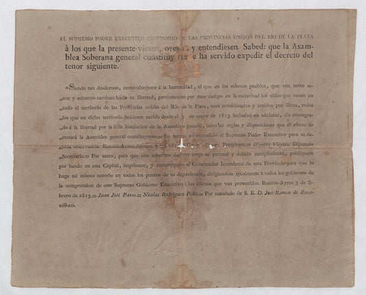 Free Womb Decree - Argentina