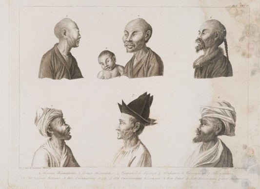 1.2. Bonzy kitaiskie ; 3. Ditia kitaiskoe ; 4. Kitaiski kupets ; 5. Parzis ; 6. Bengalets ; 7. Armianin