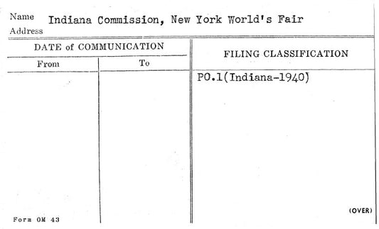 Indiana Commission, New York World's Fair