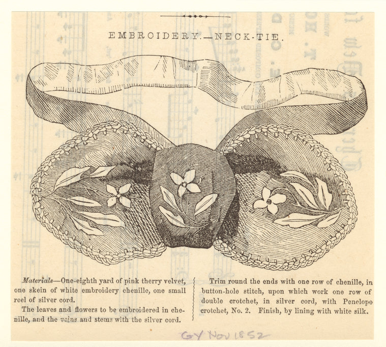 Embroidery -- neck-tie