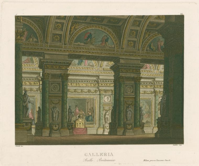 Galleria. Ballo. Britannico. Stucchi inc. Landini acq. [after a set design by Sanquirico]