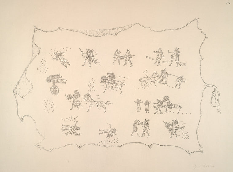 Mandan. Facsimile of a Mandan robe exhibited in the Author's American Indian Collection