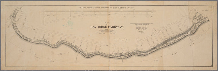 Plan of Bay Ridge Parkway