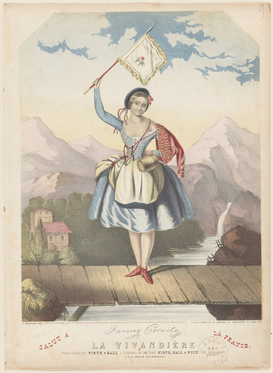 Fanny Cerrito [facsimile signature], salut à la France, La vivandière