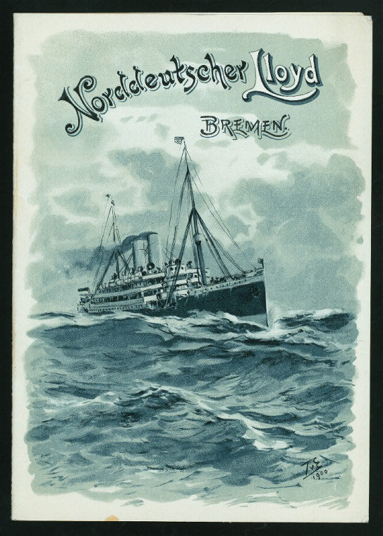 DINNER [held by] NORDDEUTSCHER LLOYD BREMEN [at] EN ROUTE ABOARD DAMPFER KRONPRINZ WILHELM (SS;)