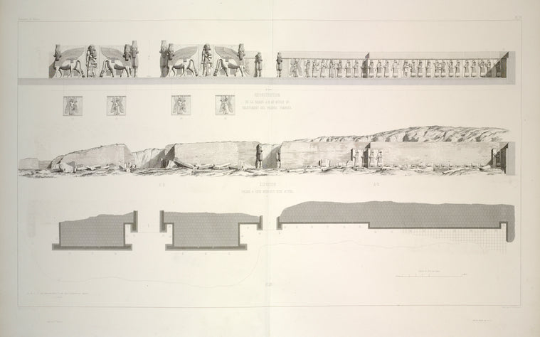 Façade n. Plan et élévations de la face nord-est.
