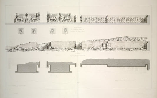 Façade n. Plan et élévations de la face nord-est.