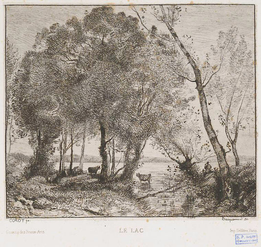 Le lac [d'après Corot].