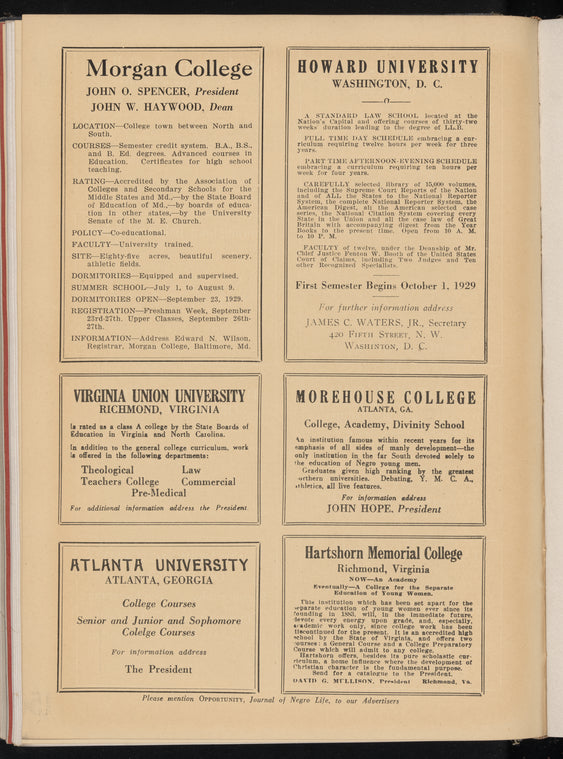Opportunity: journal of Negro life