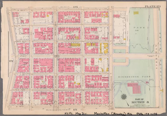 Bounded by W. 184th Street, Laurel Hill Terrace (Highbridge Park, Speedway, Harlem River), W. 178th Street and Broadway