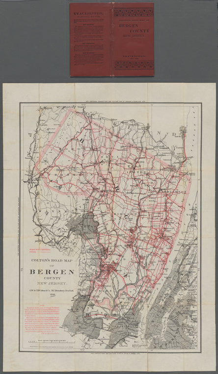 Colton's road map of Bergen County New Jersey