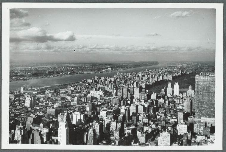 View from the Empire State Building observation tower towards northwest