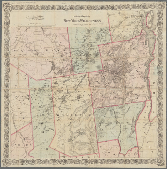 Colton's map of the New York wilderness