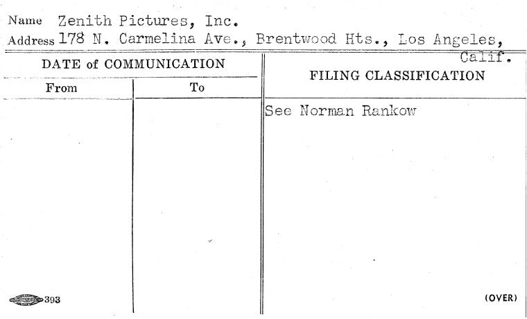 Zenith Pictures, Inc.