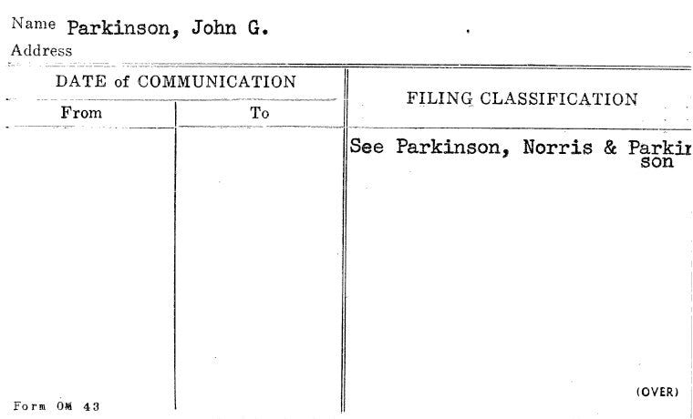 Parkinson, John G.