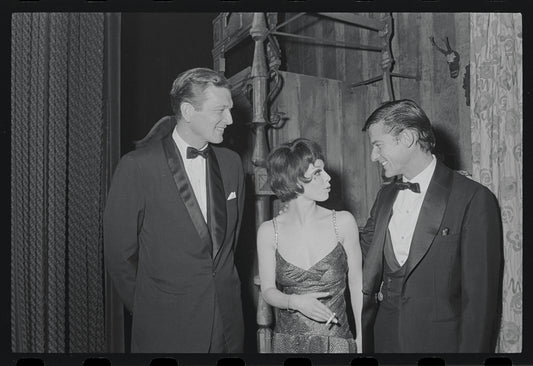 John V. Lindsay, Jill Haworth and Roddy McDowall at opening night of the stage production Cabaret