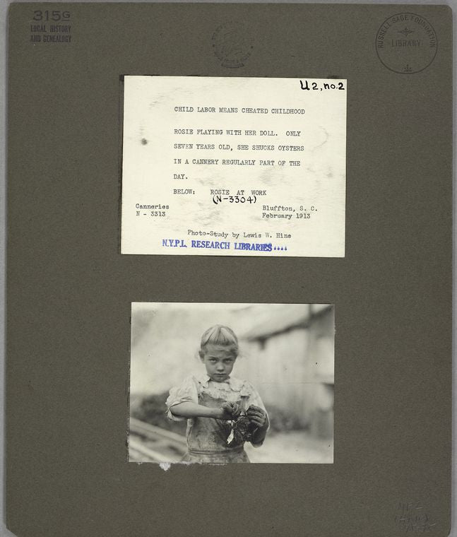 Rosie at work, February 1913