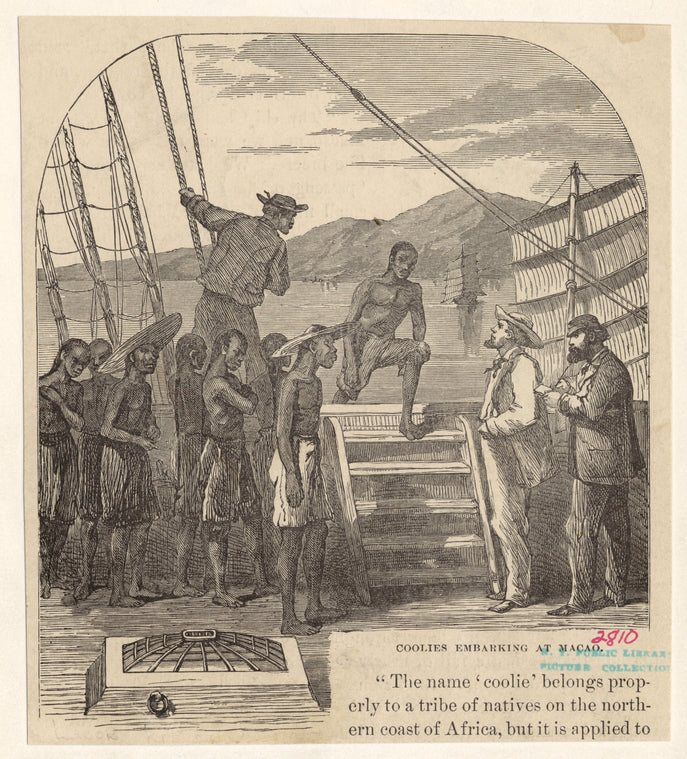 Coolies embarking at Macao