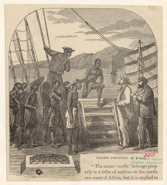 Coolies embarking at Macao