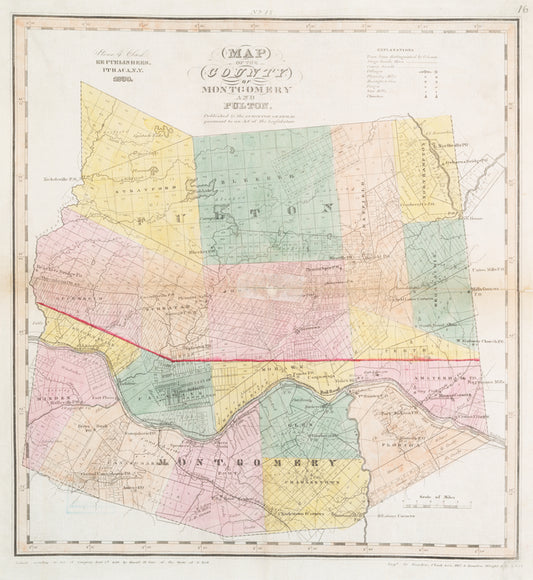 Map of the county of Montgomery and Fulton