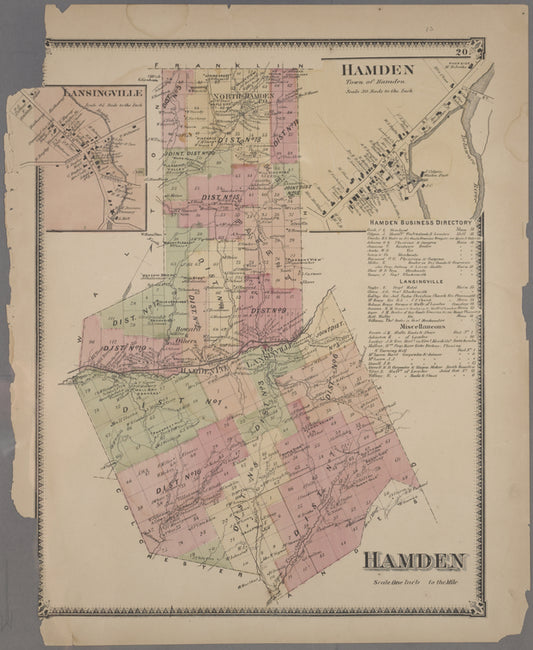 Lansingville [Village]; Hamden [Township]; Hamden [Village]; Hamden Business Directory