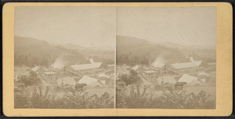 View of Lawrenceville Cement Works, from the hills, N.Y.