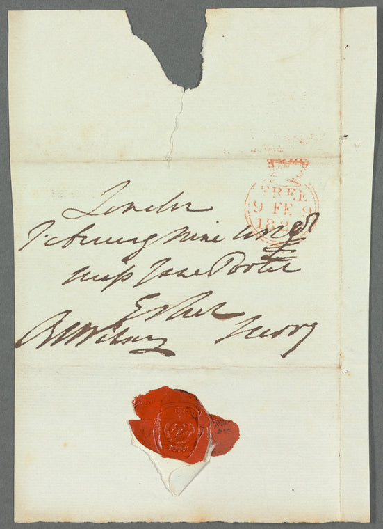 Sir Robert Wilson to Jane Porter, autograph letter signed