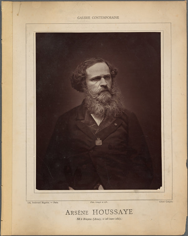 Arsène Houssaye. Né à Bruyères (Aisne), le 28 mars 1815