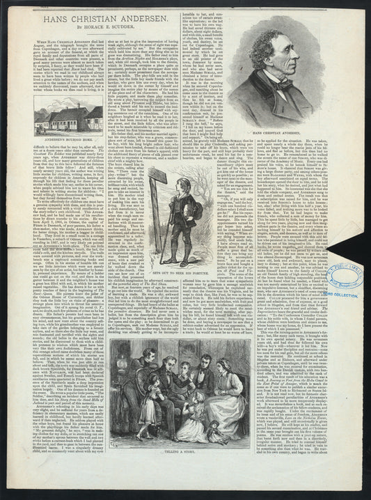 Hans Christian Andersen [5 portraits on 2 sheets]