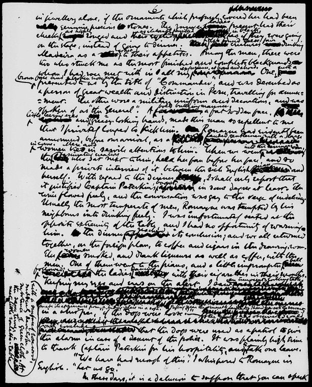 The Black Robe. Holograph n.d