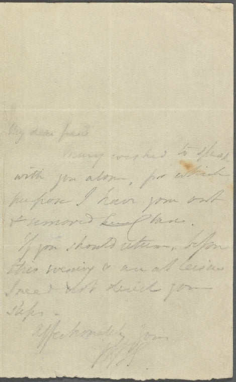 Autograph letter signed to Thomas Jefferson Hogg, [7 March - 12 May 1815]