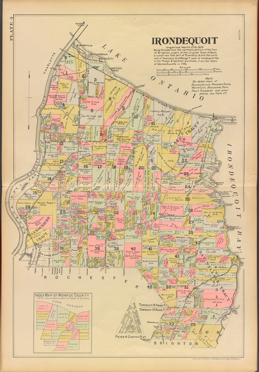 Monroe County, Double Page Plate No. 4  [Map of Irondequoit]