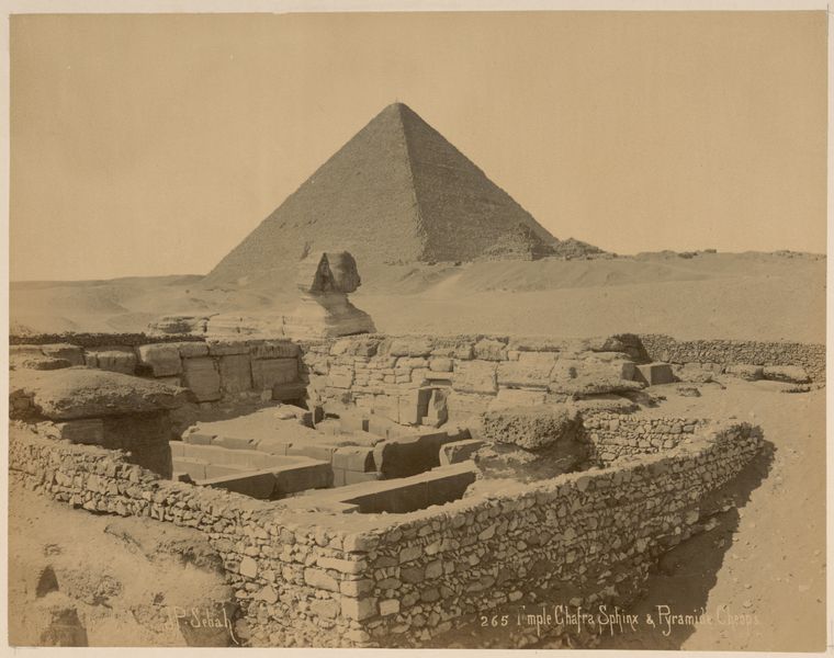Temple Chafre Sphinx & Pyramide Cheops.