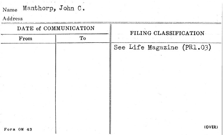 Manthorp, John C.