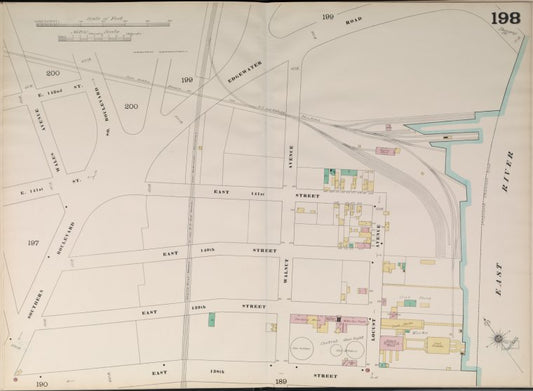 Bronx, V. 9, Double Page Plate No. 198 [Map bounded by Edgewater Rd., East River, East 138th St., Southern Blvd., Wales Ave.]