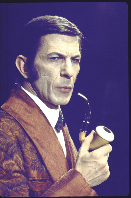 Actor Leonard S. Nimoy in a scene from the touring production of the play "Sherlock Holmes." (Detroit)