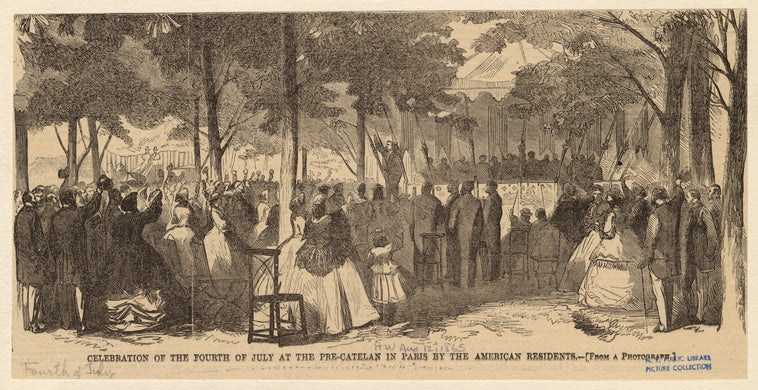 Celebration of the Fourth of July at the Pre-Catelan in Paris by the American residents