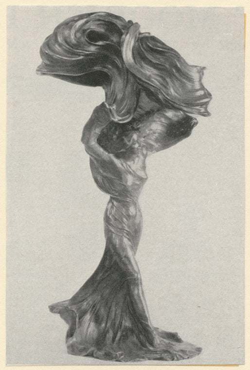 Gilt Bronze Lamp statue of Loie Fuller dancing by Raoul Larche.