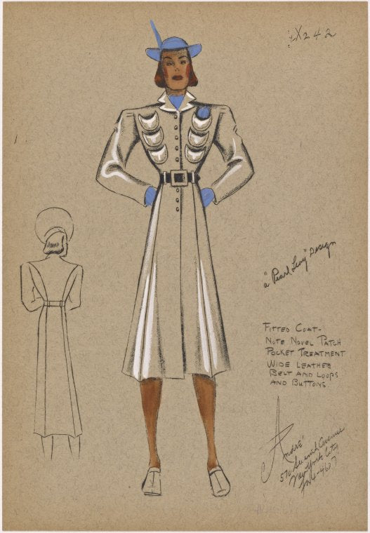 Fitted coat.