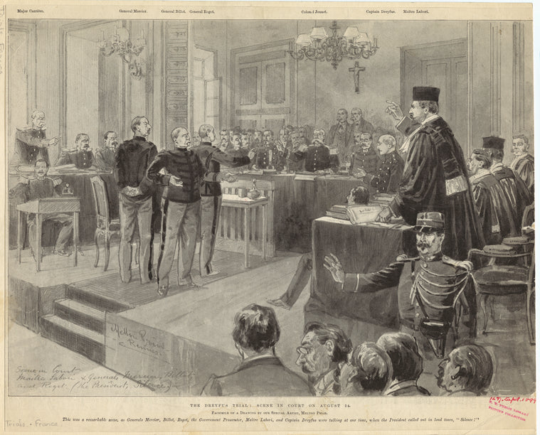 The Dreyfus trial : Scene in court on August 24