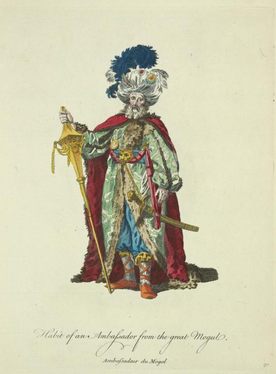 Habit of an ambassador from the great Mogul. Ambassadeur du Mogol.