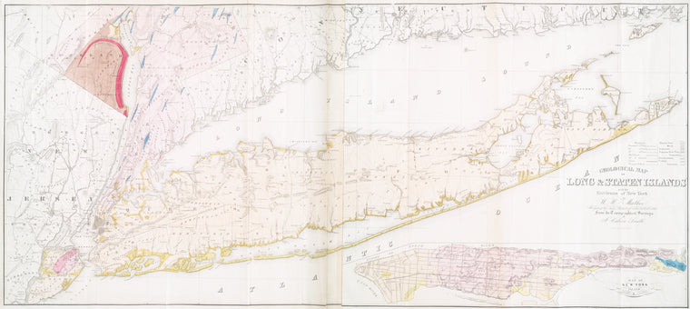 Geological map of Long & Staten islands with the environs of New York