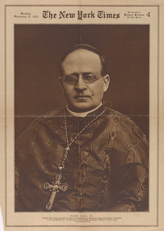 Pius XI, Pope.