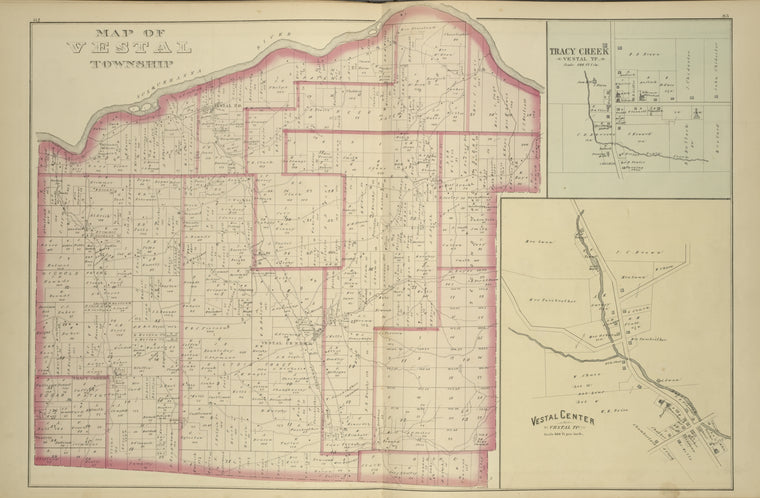 Map of Vestal Township; Tracy Creek [Village]; Vestal Center [Village]