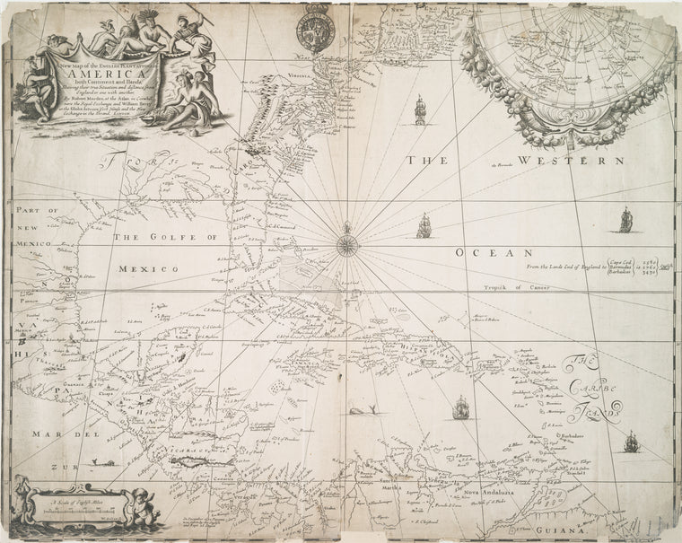 A new map of the English plantations in America.