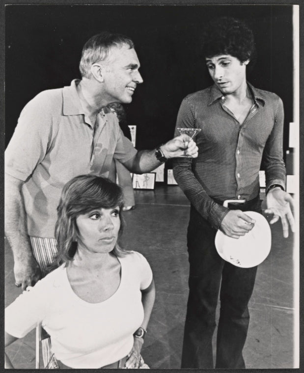 Phyllis Newman, Tom Avera and unidentified in rehearsal for the 1971 Broadway revival of On the Town
